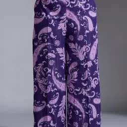 20Dresses Women Paisley Printed High-Rise Plus Size Trousers-image-45