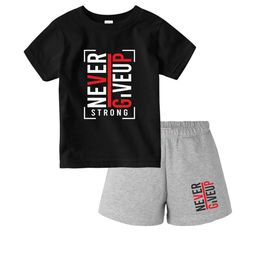 TRIANGLETEES Unisex Kids Printed T-shirt with Shorts-image-72