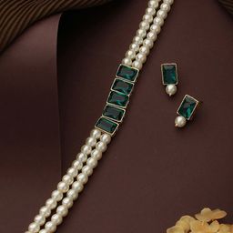 Anouk Gold-Plated Stone Studded & Beaded Jewellery Set-36