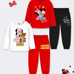 Disney By Miss and Chief Girls Printed T-shirt with Pyjamas-image-64
