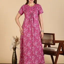 9shines Label Embroidered Maxi Nightdress-picture-26