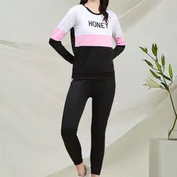Moda Rapido Striped Round Neck T-shirt With Joggers Tracksuit-picture-45