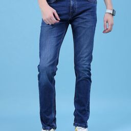 V-Mart Men Solid Cotton Knitted Denim Mid-Rise Jeans-picture-31