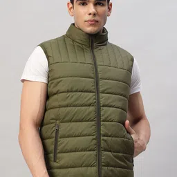 AR-FIT Men Geometric Striped Polyester Lightweight Puffer Jacket-image-27