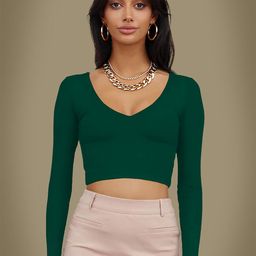 Dream Beauty Fashion Women Full Sleeves Crop Top-picture-2
