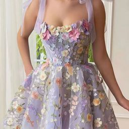 KPOP Fit & Flare Floral Embroidered Dress-picture-31