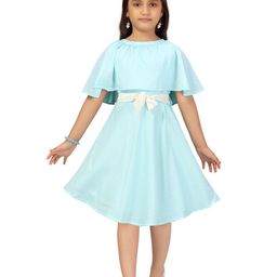 BAESD Cape Sleeve Fit & Flare Dress-picture-58