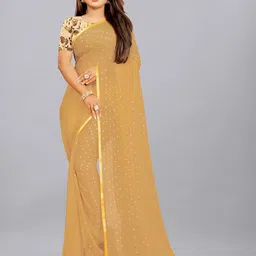 Aardiva Embellished Zari Pure Chiffon Saree-picture-57