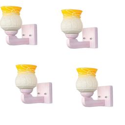 1ST TIME Yellow & White Solid Glass Traditional Cylinder Wall Lamps Wall Lamps-picture-48