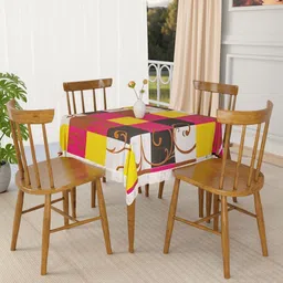 Myntra Elegant Homes Red Geometric Printed Waterproof Plastic 4-Seater Table Cover-image-55