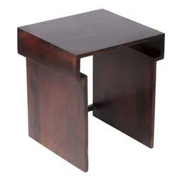 ikiriya IkiriyaSet of 3 Red Nesting Tables In Dark Walnut Finish image 4