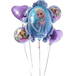Funcart Disney Frozen Birthday Foil Balloon Bouquet - 5 Pieces-image-73