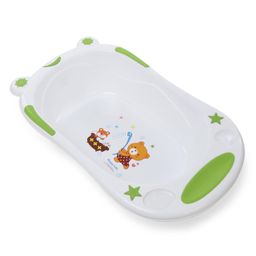 Baby Bath Tub Bear Print - White & Green-image-38