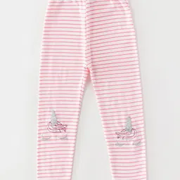 Kookie Kids Full Length Striped Leggings Unicorn Embroidery - Pink-picture-46