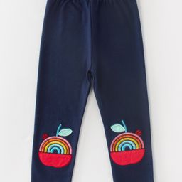 Kookie Kids Full Length Leggings Apple Patch - Navy Blue-picture-14