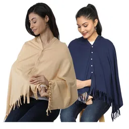 Nene Multi Purpose Nursing Shawl Pack of 2 - Beige Blue-picture-9