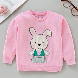 ToffyHouse Full Sleeves Pullover Sweater Bunny Design - Pink-image-16