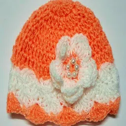 Knits & Knots Flower Design Cap - Peach-picture-36