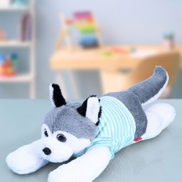 Babyhug Sleeping Husky Dog Soft Toy Multicolor - Length 55 cm-image-52
