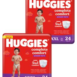 Huggies Complete Comfort Wonder Pants Triple Extra Large XXXL Baby Diaper Pants with 5 in 1 Comfort - 24 Pieces - (Pack of 2)-image-35