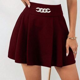 ADDYVERO High Waist A-Line Mini Skirt-44