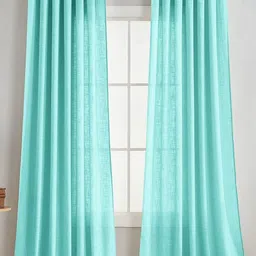 HOMEMONDE Blue 2 Pieces Cotton Door Curtain-image-92