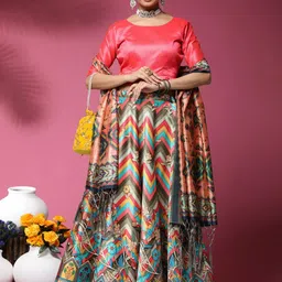 Kaizen TEXO FAB Semi-Stitched Lehenga & Unstitched Blouse With Dupatta image 1