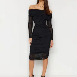 Trendyol Off-Shoulder Bodycon Dress-image-53