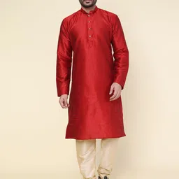 W & G Men Regular Kurta with Churidar-image-69