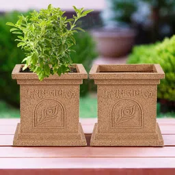 Kuber Industries 2 Pcs Marble Design Planters-image-100