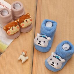 Yellow Bee Infant Boys Pack Of 2 Patterned Ankle Length Socks-picture-33