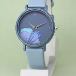 VIRAKTI Women Brass Printed Dial & Leather Straps Analogue Watch G-37-BLUE-G-image-75