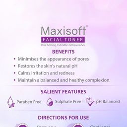 Maxisoft Set Of 3 Facial Toner With Aloevera Cleanses Pore & Hydrates Skin - 100 ml Each image 5