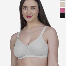 SHYAM SONS FLAIR Women Pack of 4 Full Coverage Non Padded Cotton Bra-picture-10