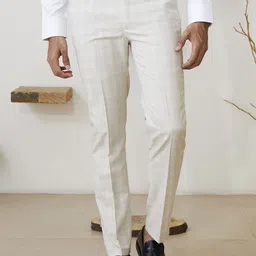 MR BUTTON Men Checked Tailored Trousers-image-25
