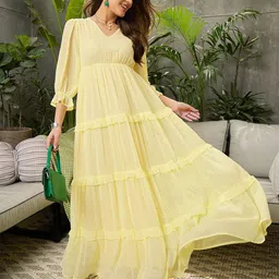 SASSAFRAS Georgette Maxi Dress-image-27
