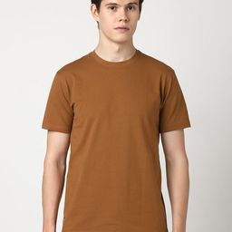 Stitch Hub Men Solid Round Neck Cotton T-shirt-image-74