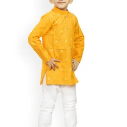 NFC CREATION Boys Embroidered Regular Thread Work Kurta with Pyjamas image 3