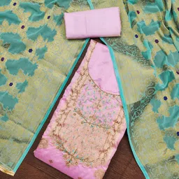 ASISA Floral Beads And Stones Embellished Unstitched Dress Material-picture-31