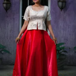 I LOVE SAREES Woven Design Ready to Wear Lehenga & Choli-picture-28