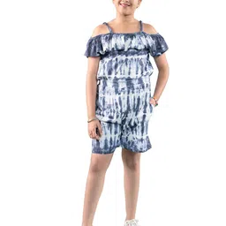 TWEENY MINI Print Off-Shoulder A-Line Dress-image-11