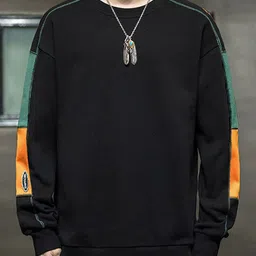 StyleCast x Revolte Men Colourblocked Sweatshirt-image-94