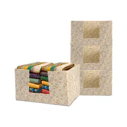 Aura Cream-Coloured Set of 4 Regular Drawer Organiser Organisers-30
