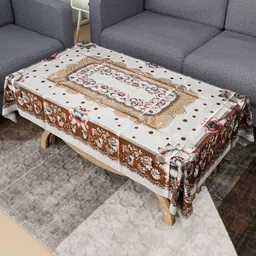 Aura White Waterproof 4-Seater Rectangle 1.42 m x 0.98 m PVC Table Cover-image-87