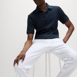 Marks & Spencer Men Self Design Polo Collar Cotton T-shirt-image-22