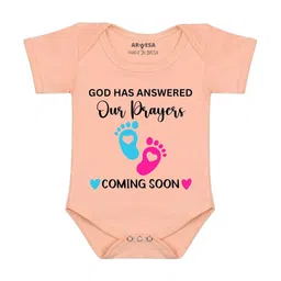 Arvesa God Has Answered Our Prayer Coming Soon Printed Bodusuit-image-92