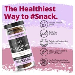 NutriSnacksBox Oats & Cranberry Cookies Pack of 3 - 165 gm each image 3