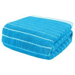 Story@home Blue & White 1 Striped Cotton 400 GSM Bath Towel-picture-47