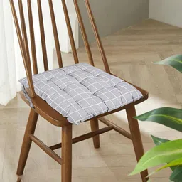 Kuber Industries Grey & Green 6 Pieces Printed Cushion Chair Pads-92