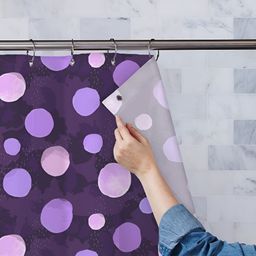 ArtzFolio Purple & Blue Printed Waterproof Shower Curtain-image-109